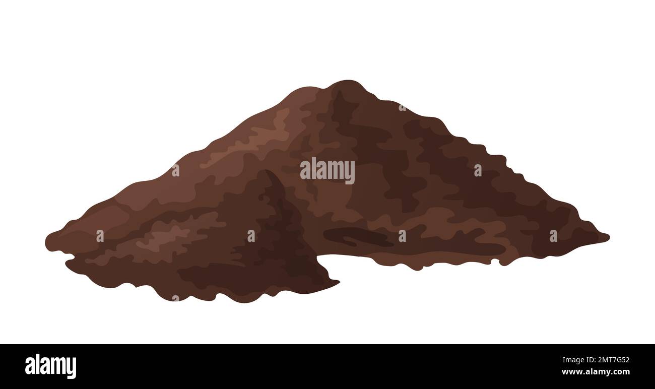 Pile of soil in cartoon. Heap of ground for agricultural. Vector  illustration isolated on white background Stock Vector Image & Art - Alamy
