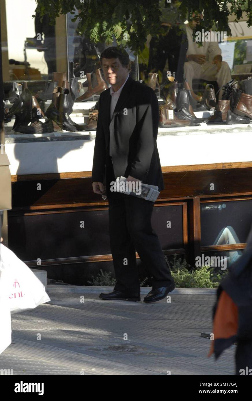 Exclusive!! Greek soccer team coach Otto Rehangel does some shoe