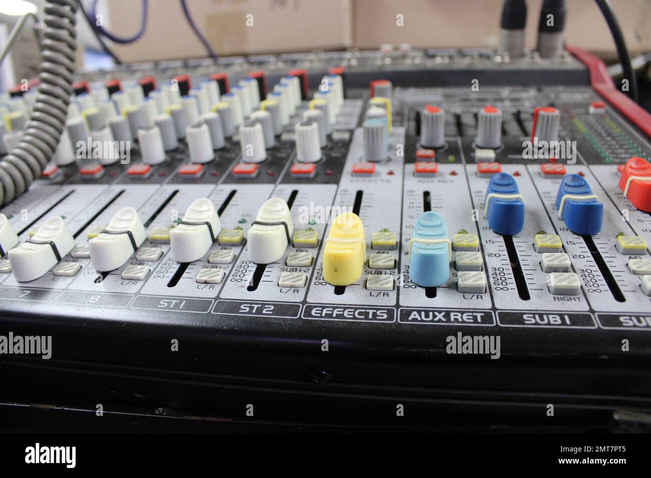 Musical sound control board, in recording studio Stock Photo - Alamy