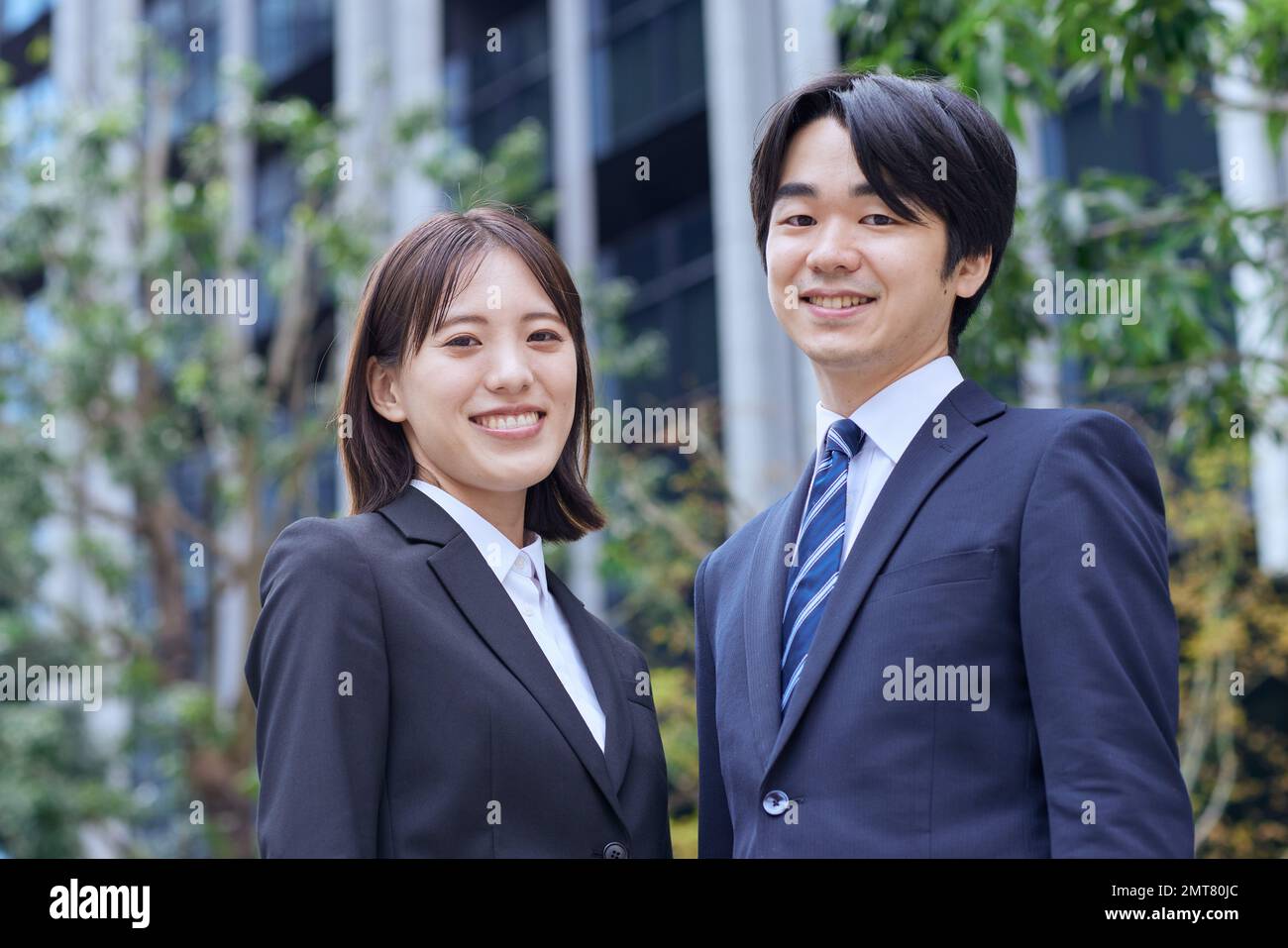 Young Japanese businesspeople portrait Stock Photo