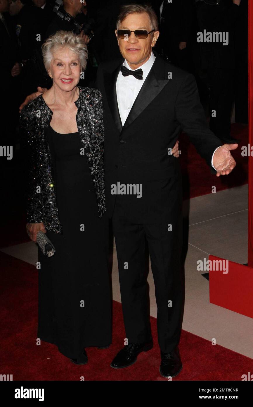 Michael York and wife Patricia McCallum walk the red carpet at the 22nd Annual Palm Springs International Film Festival Awards Gala held at the Palm Springs Convention Center. Palm Springs, CA. 01/08/11. Stock Photo