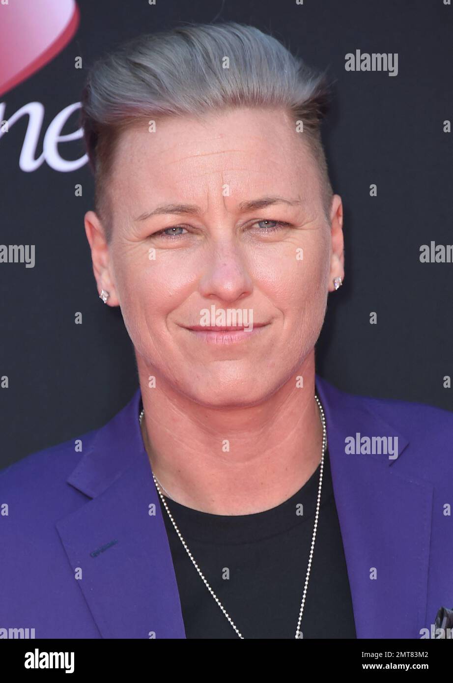 Abby Wambach arrives at the ESPYS at the Microsoft Theater on Wednesday