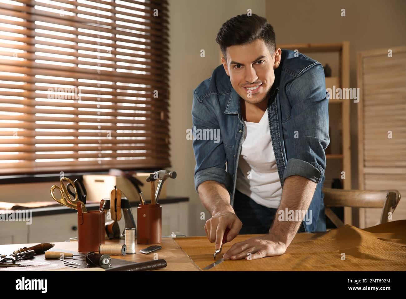 Marking leather hires stock photography and images Alamy