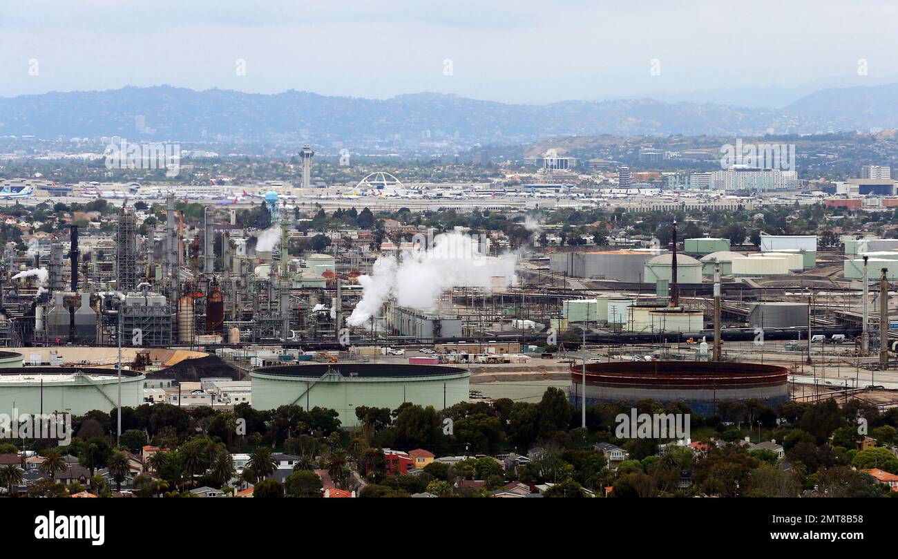 FILE This May 25, 2017 aerial photo shows the Standard Oil Refinery