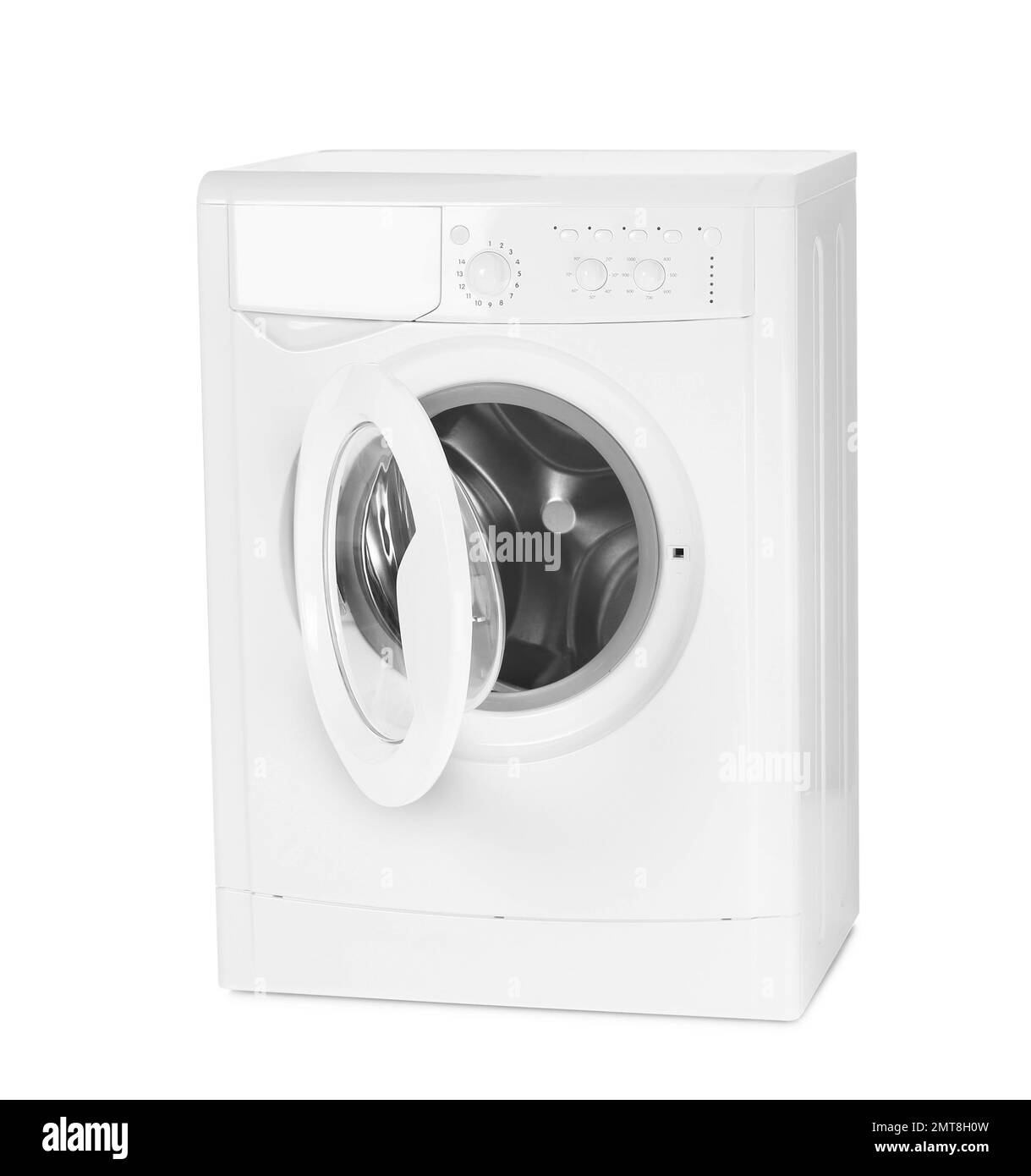 Modern washing machine isolated on white. Laundry day Stock Photo Alamy