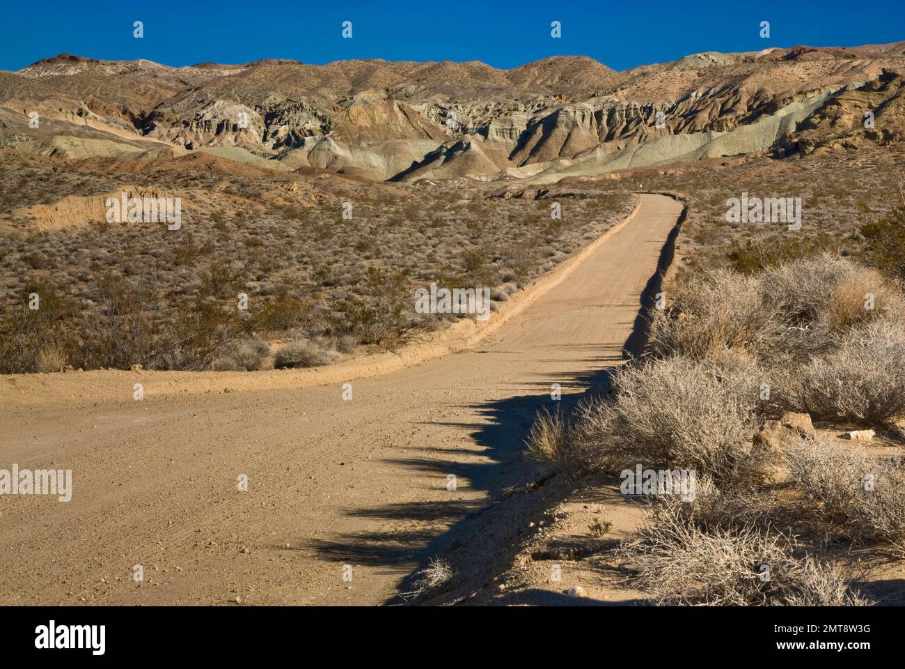 Dirt road at Rainbow Basin National Natural Landmark near Barstow