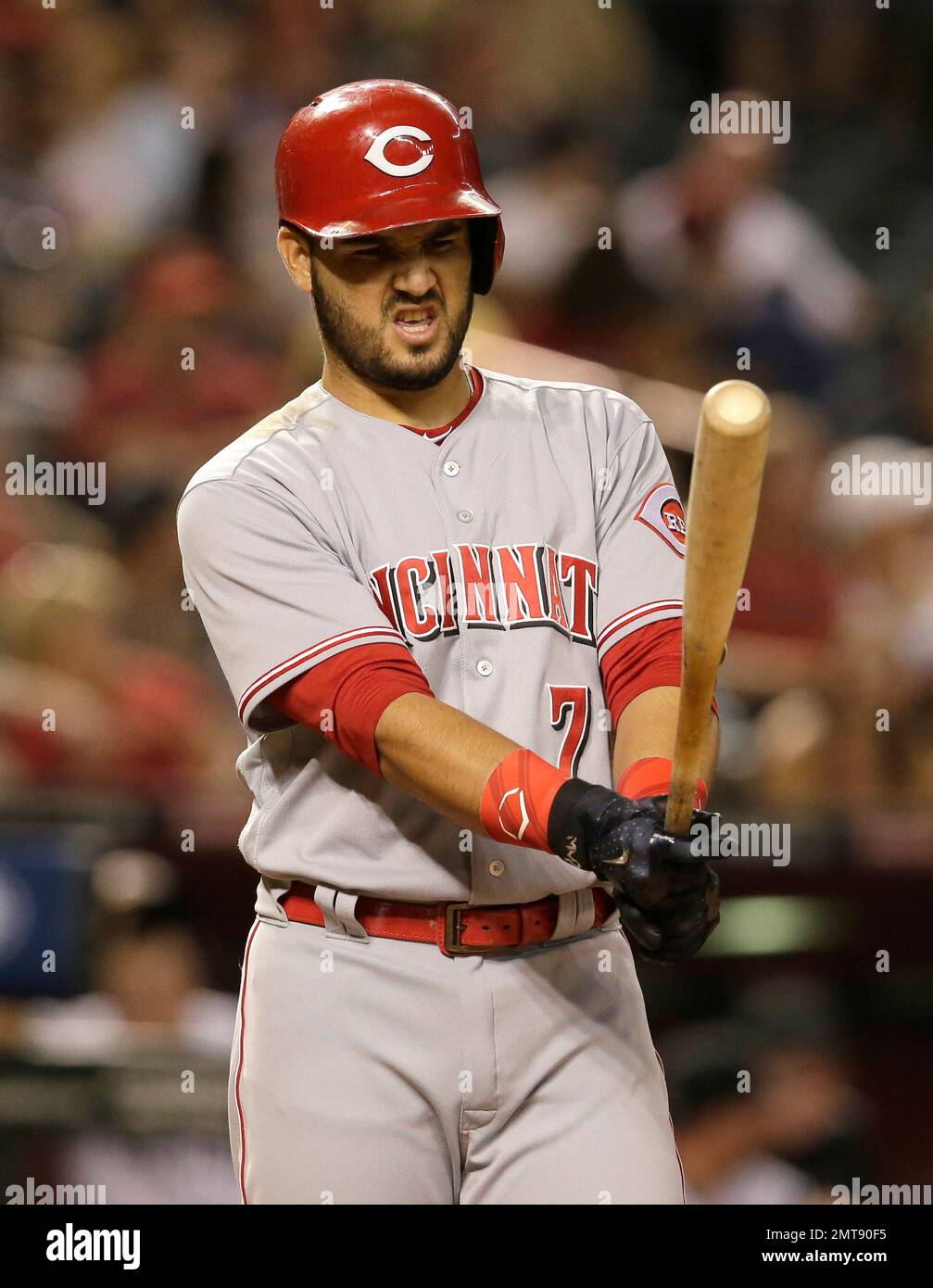 Cincinnati Reds third baseman Eugenio Suarez (7) against the Arizona