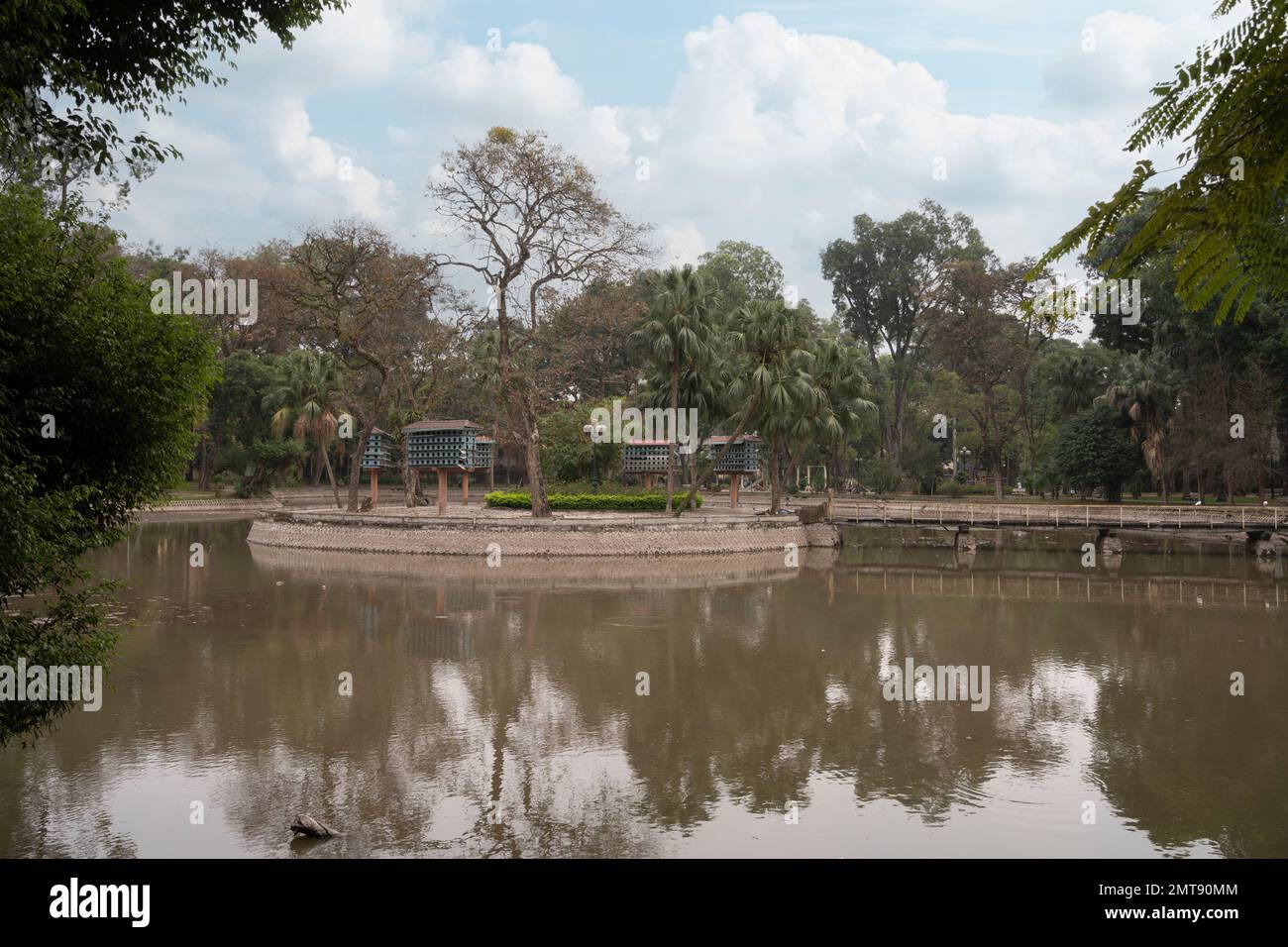 Hanoi, Vietnam, January 2023. the lake inside the Hanoi Botanical garden in the city center Stock Photo