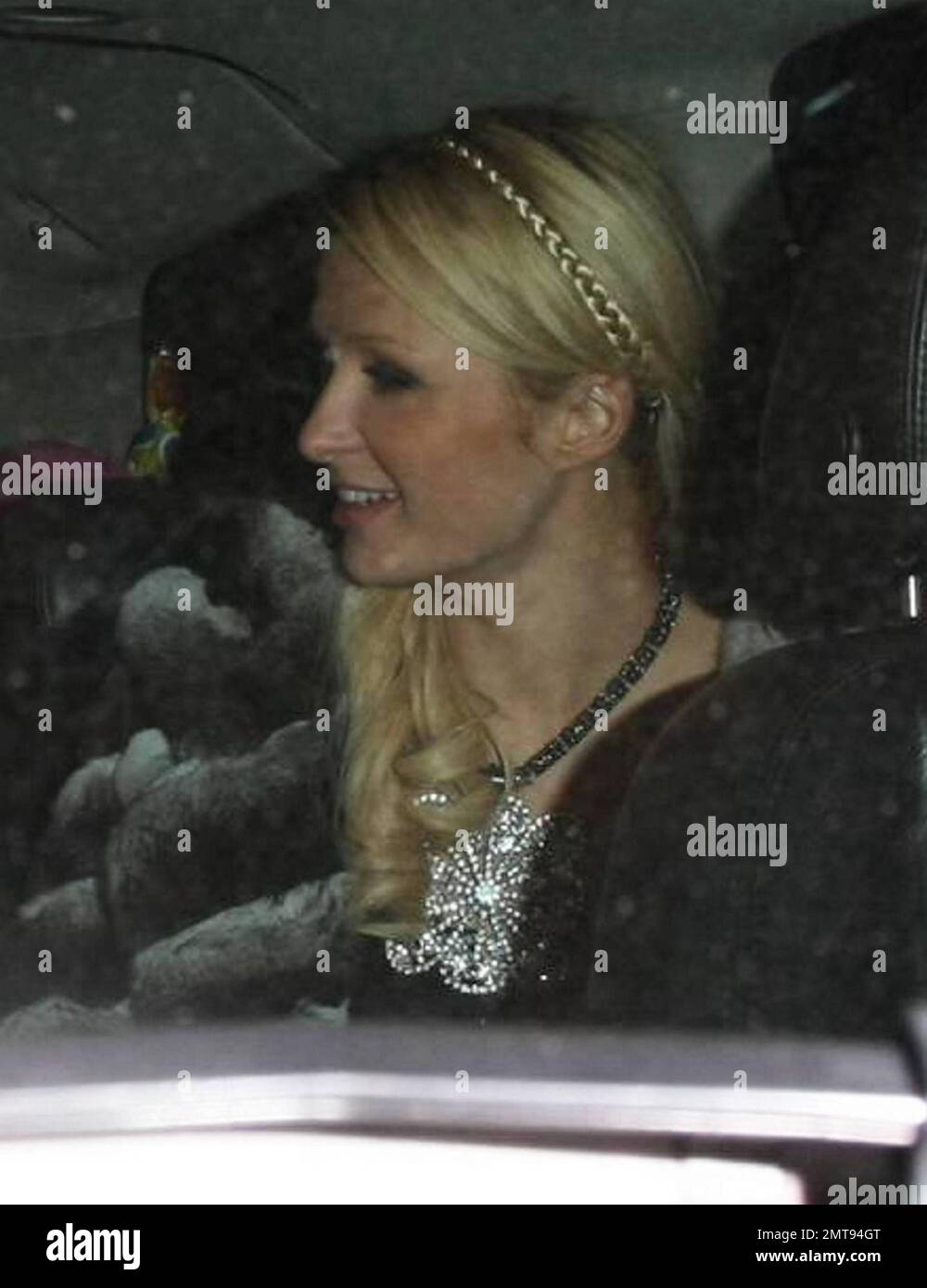 Paris Hilton leaves Dan Tana's restaurant after celebrating her 29th birthday. Los Angeles, CA. 02/17/10.    . Stock Photo