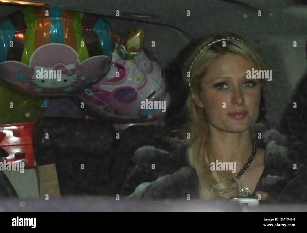 Paris Hilton leaves Dan Tana's restaurant after celebrating her 29th birthday. Los Angeles, CA. 02/17/10.    . Stock Photo