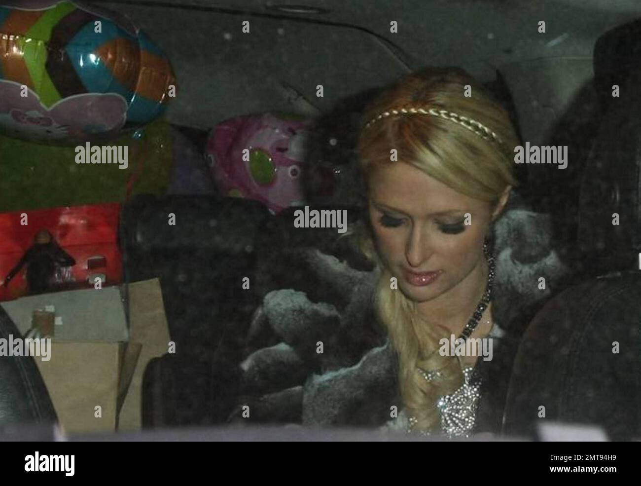 Paris Hilton leaves Dan Tana's restaurant after celebrating her 29th birthday. Los Angeles, CA. 02/17/10.    . Stock Photo
