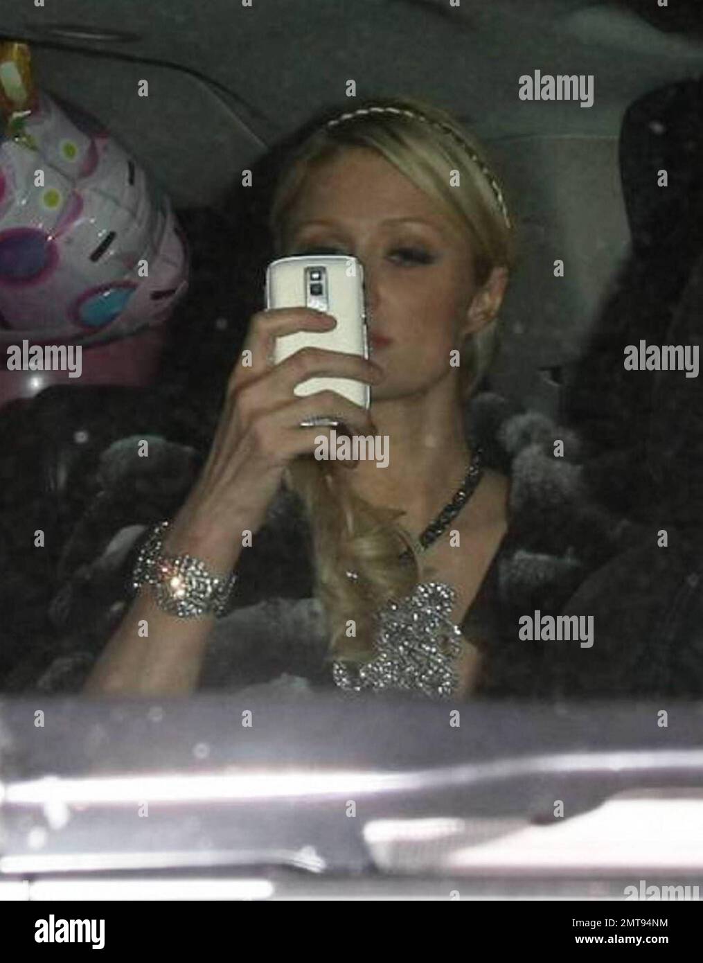 Paris Hilton leaves Dan Tana's restaurant after celebrating her 29th birthday. Los Angeles, CA. 02/17/10.    . Stock Photo