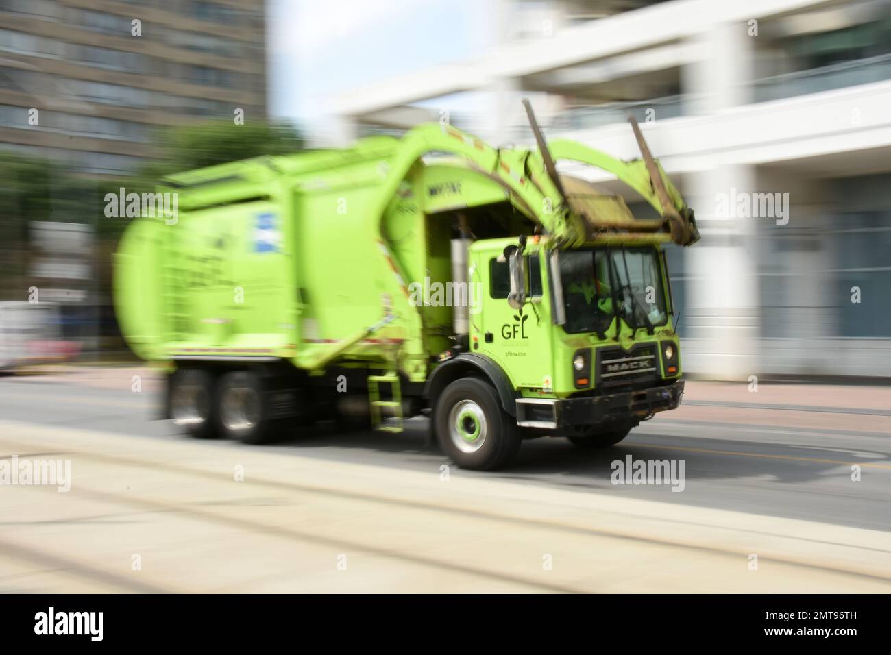 Waste truck - GFL,Toronto Canada Stock Photo