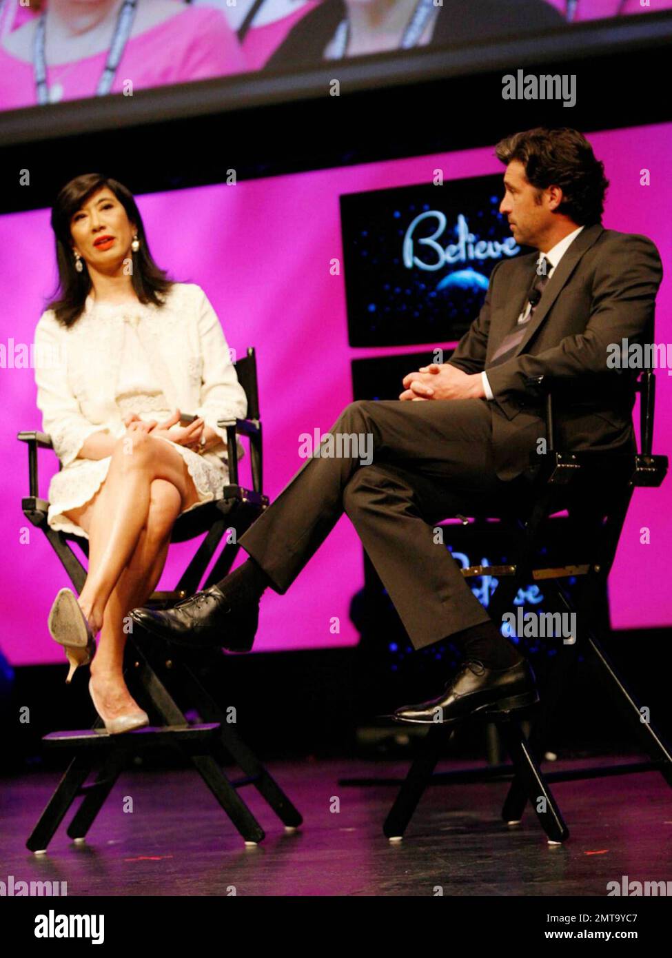 Patrick Dempsey and Avon CEO Andrea Jung commemorate Avon&rsquo;s 125th 