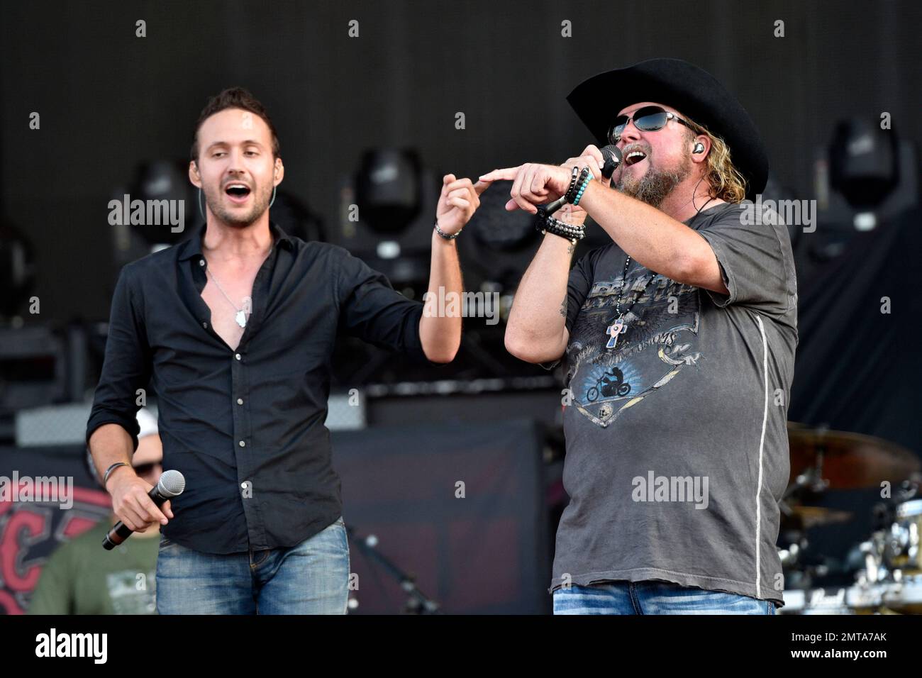 Drew Baldridge, left, and Colt Ford perform at Naperville's Ribfest at ...