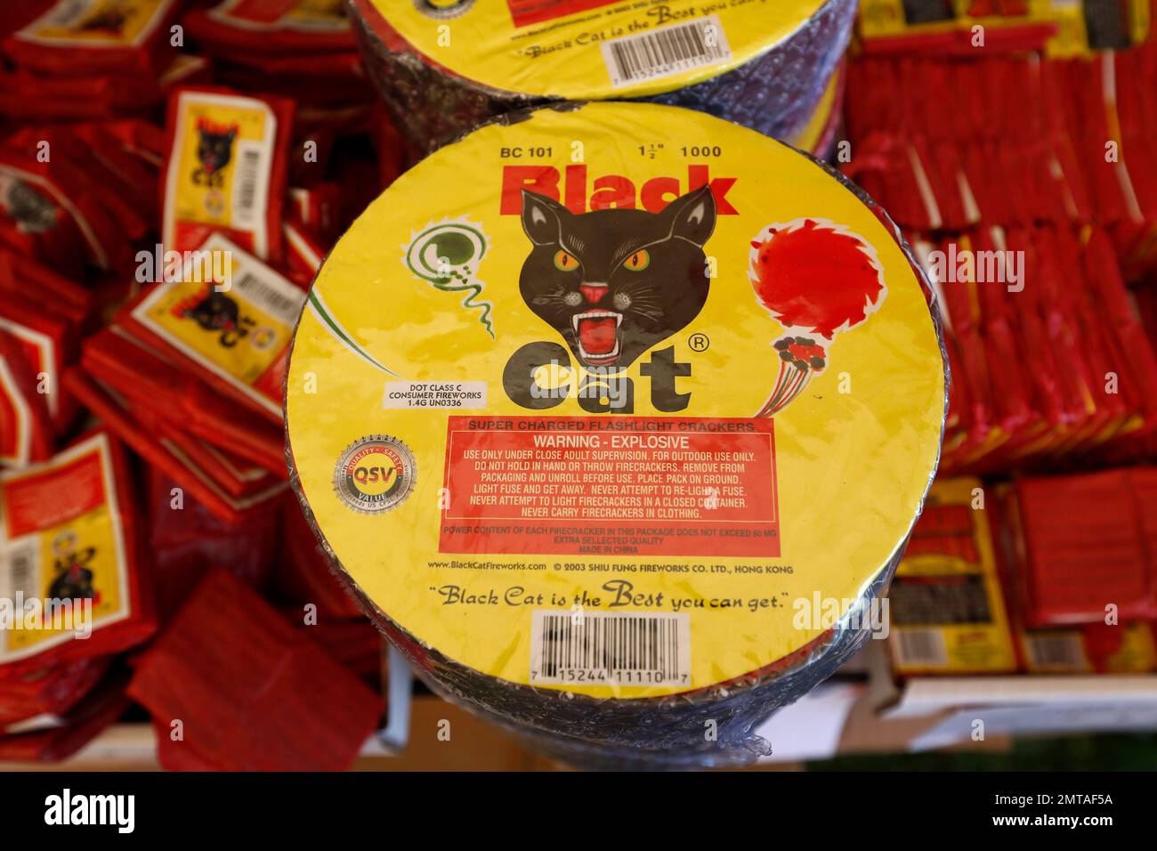 In this Friday, June 16, 2017 photo, fireworks for sale are seen on