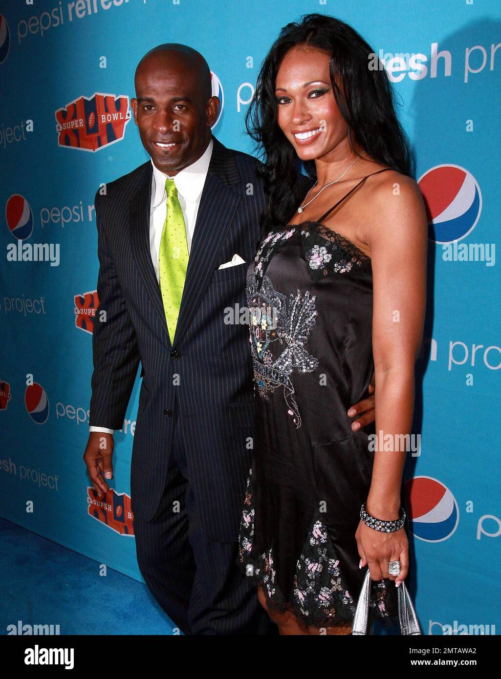 Deion Sanders and Pilar Sanders at the Pepsi Refresh Project launch(06)