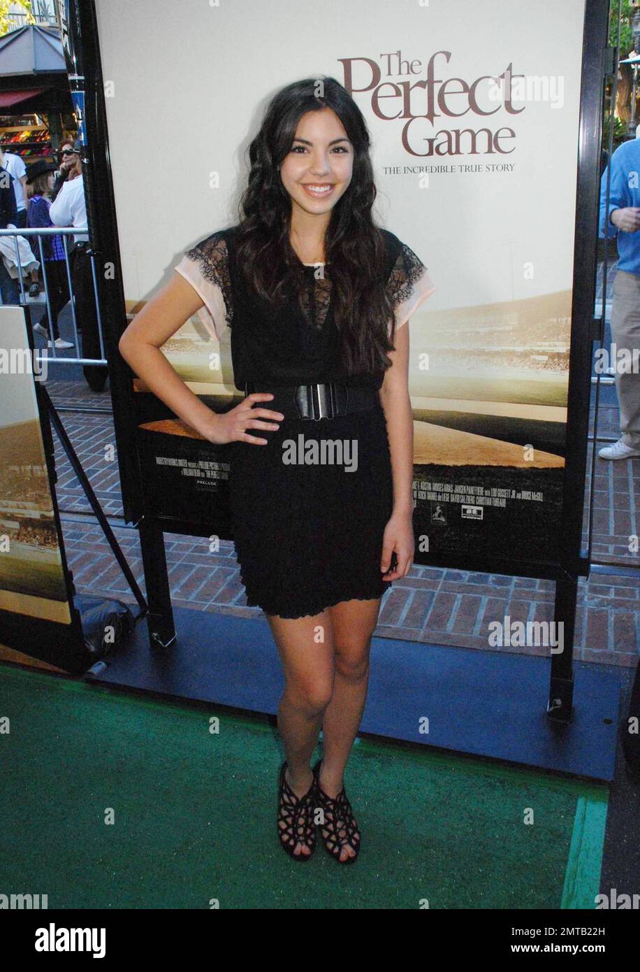 Samantha Boscarino walks the carpet at the premiere of the family film 'The Perfect Game' starring Cheech Marin and Clifton Collins Jr. at The Grove. Los Angeles, CA. 04/05/10 Stock Photo