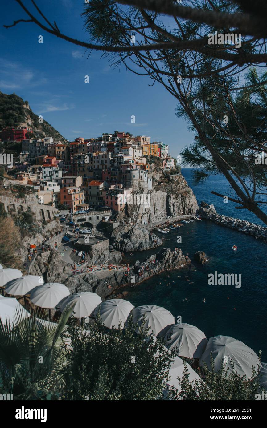 Picturesque view of Manarola, Cinque Terre Liguria, Province of La Spezia, Italy Stock Photo