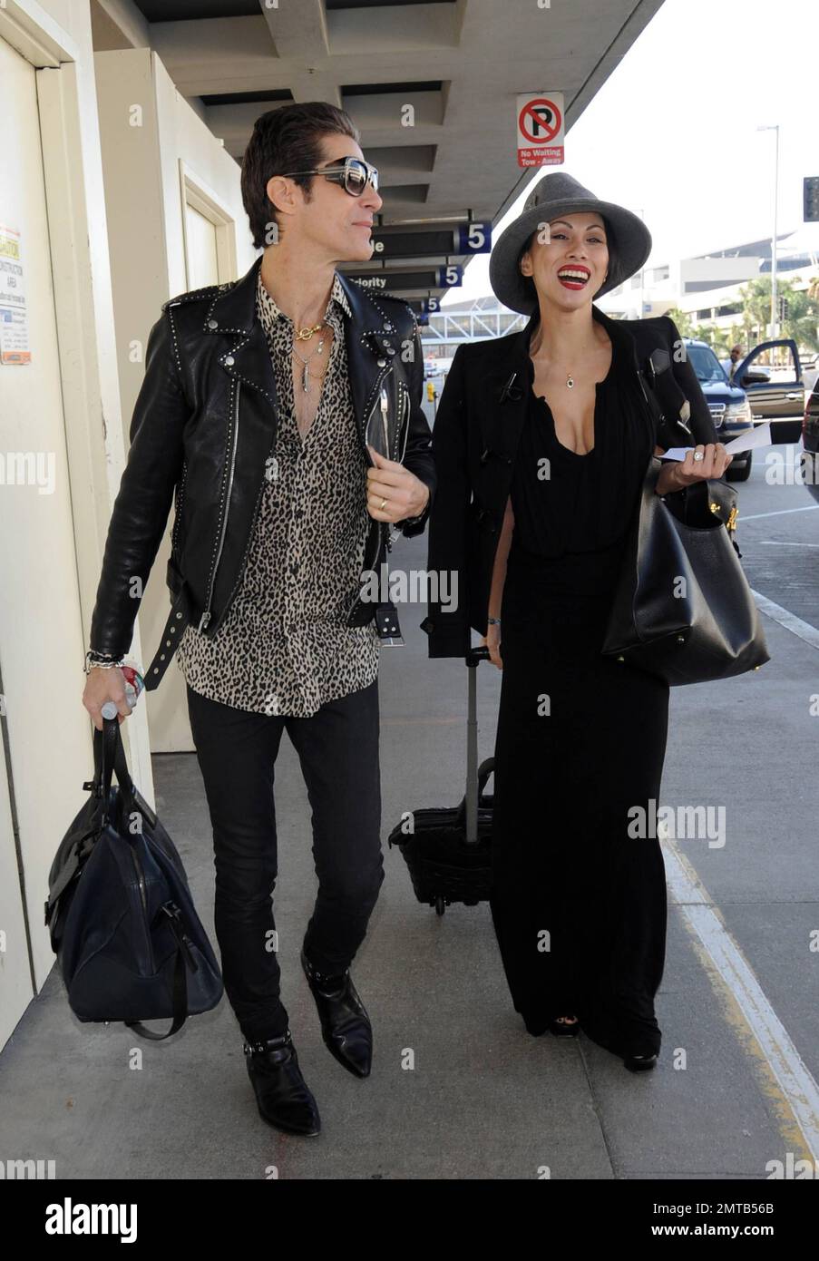 ‘janes Addiction Frontman Perry Farrell And Wife Etty Lau Farrell Are Spotted At Lax Airport 