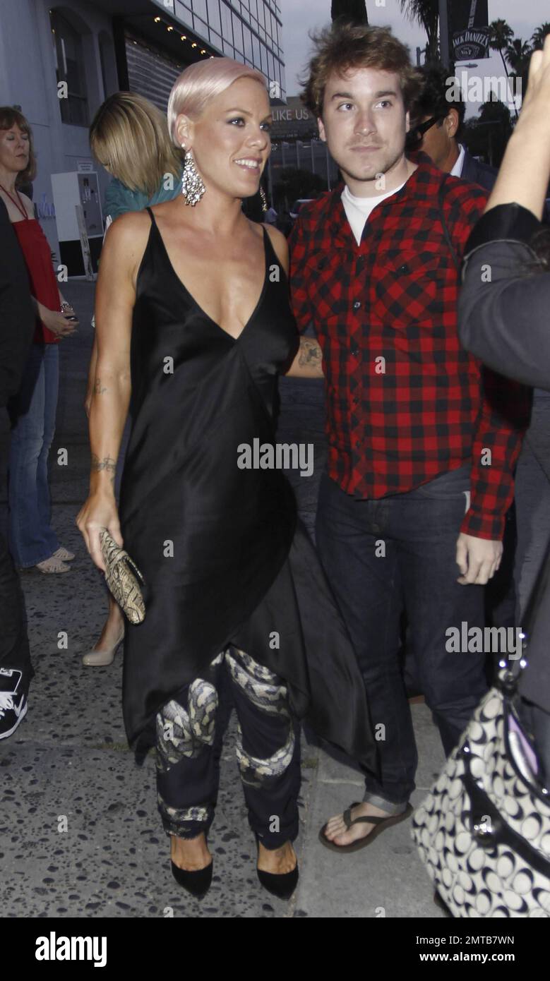 Pink and Carey Hart arrives at the PETA Stand Up For Animals benefit at
