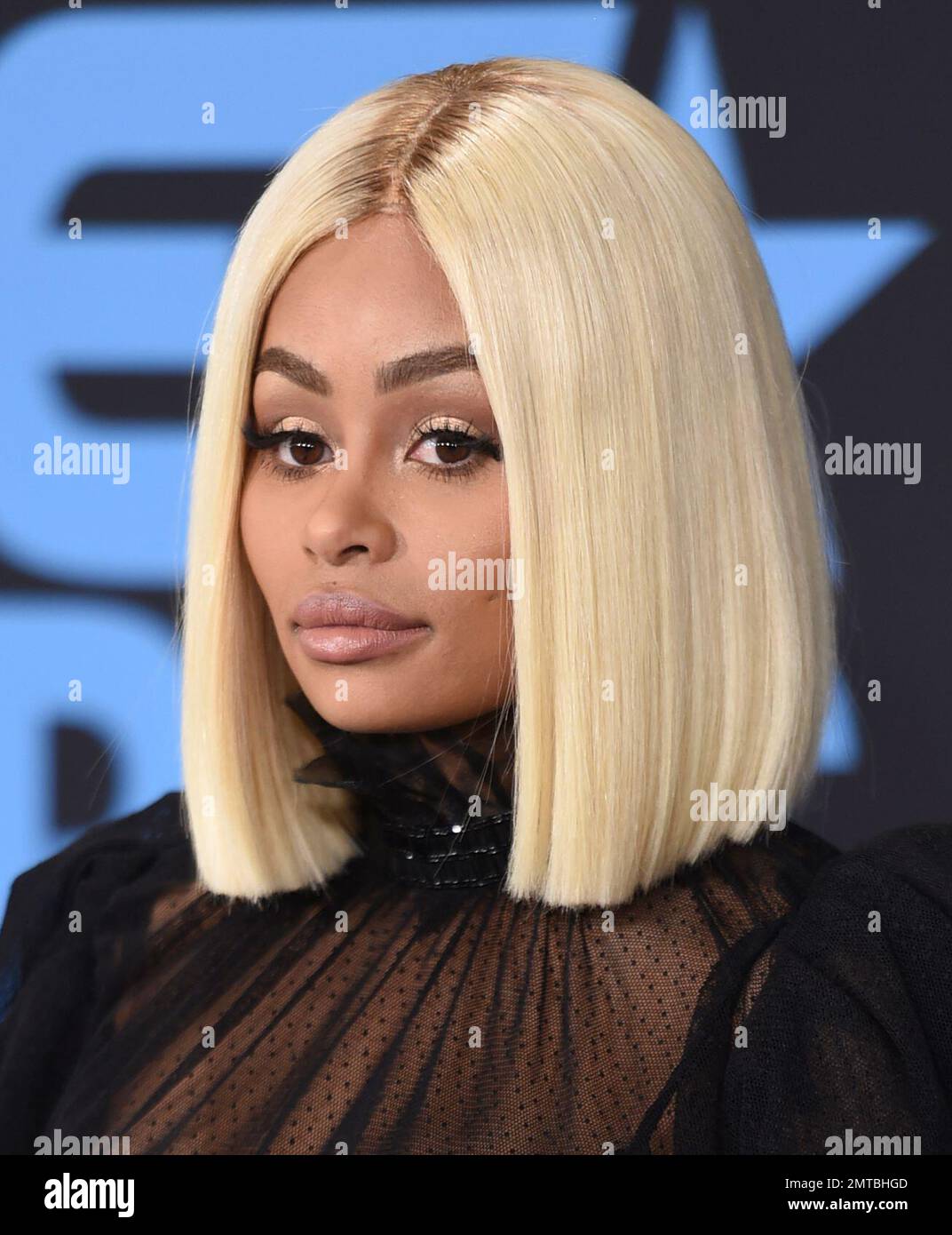 Blac Chyna arrives at the BET Awards at the Microsoft Theater on Sunday