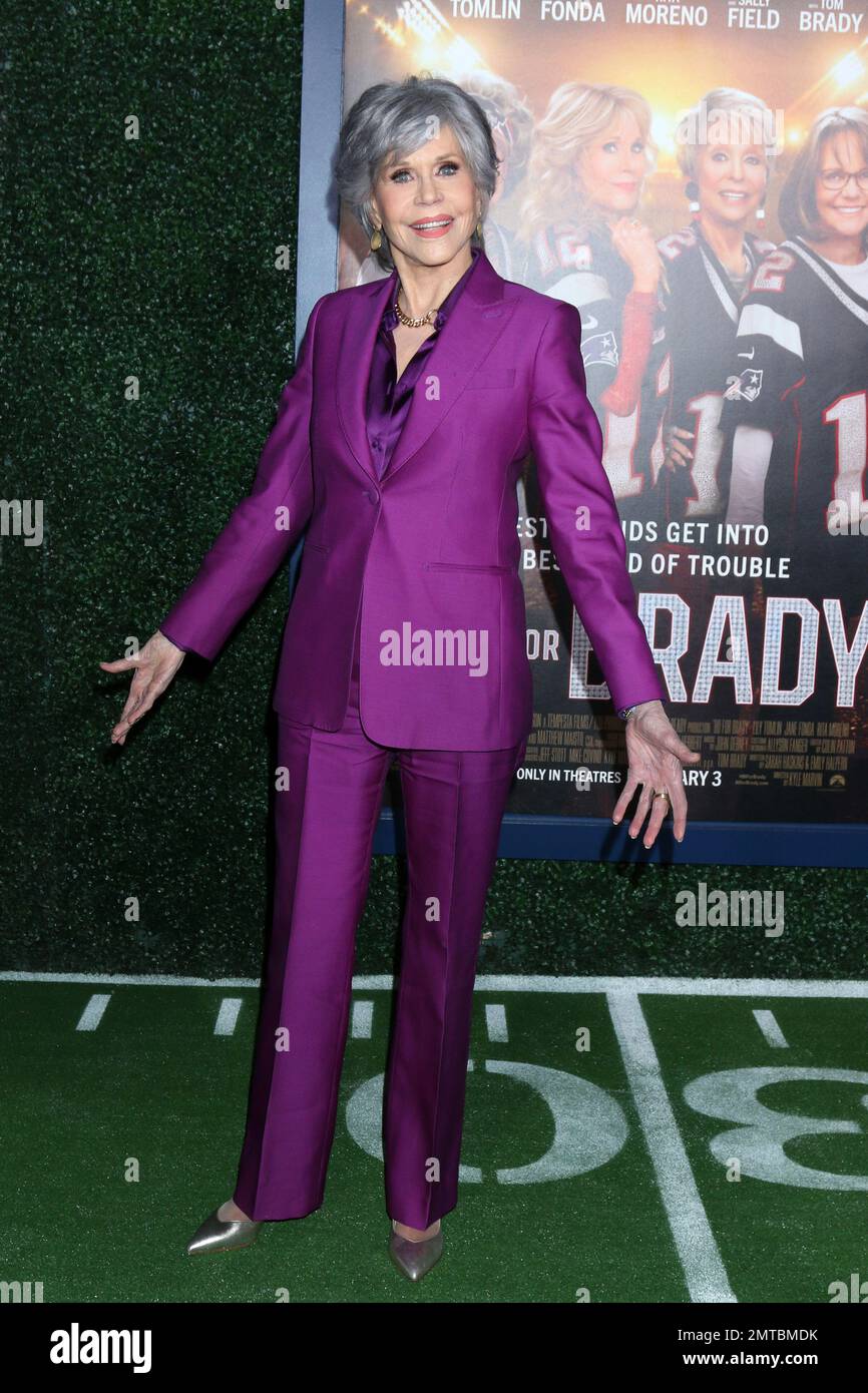 LOS ANGELES - JAN 31:  Jane Fonda at the 80 for Brady Los Angeles Premiere at the Village Theater on January 31, 2023 in Westwood, CA Stock Photo