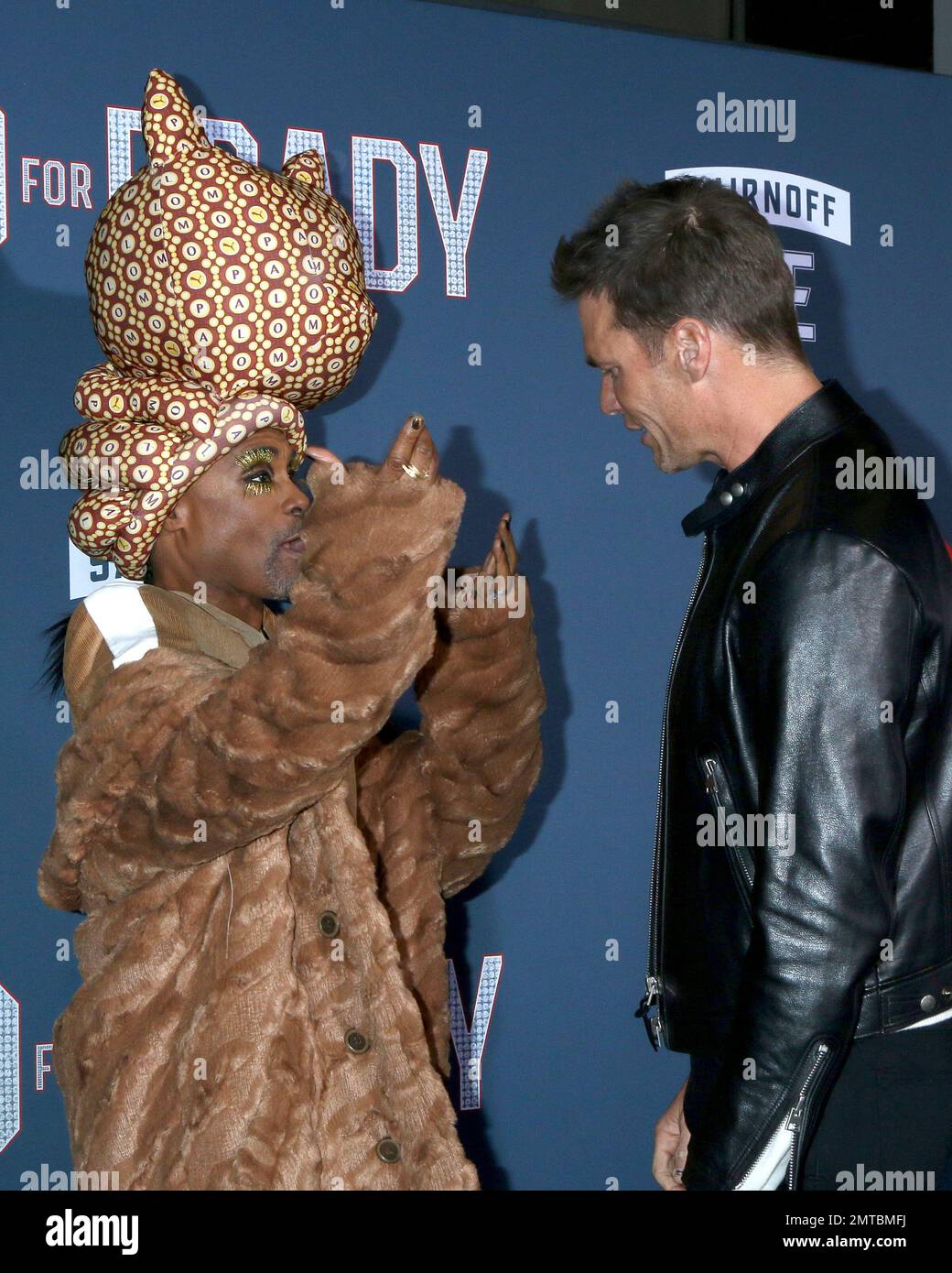 LOS ANGELES - JAN 31:  BIlly Porter, Tom Brady at the 80 for Brady Los Angeles Premiere at the Village Theater on January 31, 2023 in Westwood, CA Stock Photo