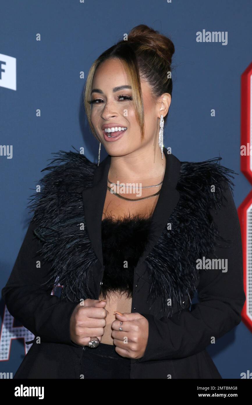 LOS ANGELES - JAN 31:  Kayla Braxton at the 80 for Brady Los Angeles Premiere at the Village Theater on January 31, 2023 in Westwood, CA Stock Photo