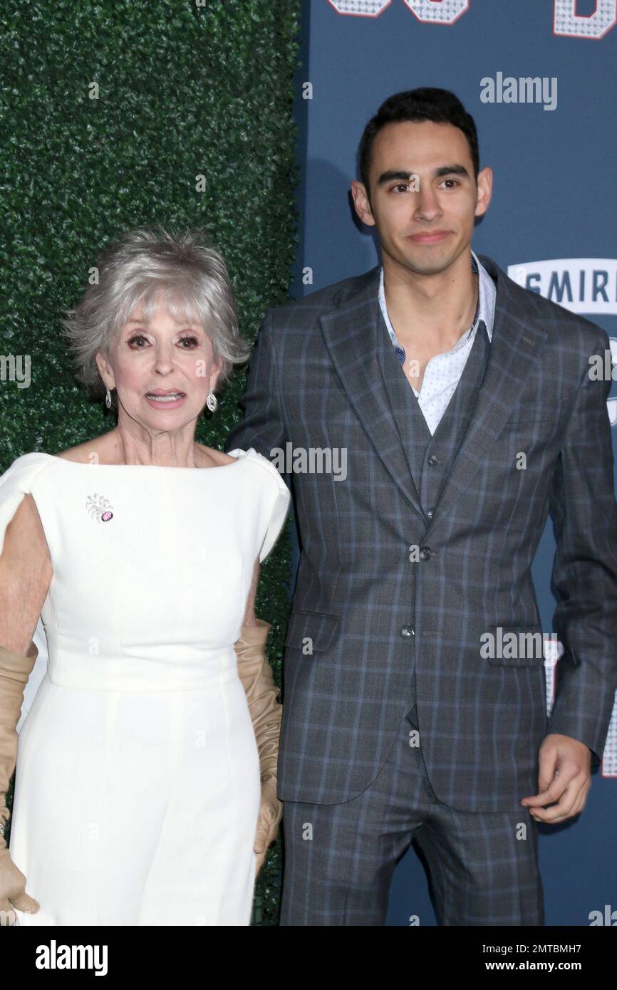LOS ANGELES - JAN 31:  Rita Moreno, Grandson at the 80 for Brady Los Angeles Premiere at the Village Theater on January 31, 2023 in Westwood, CA Stock Photo