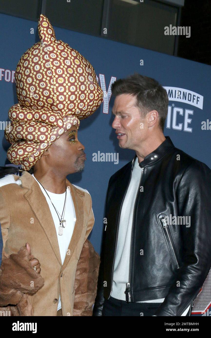 LOS ANGELES - JAN 31:  BIlly Porter, Tom Brady at the 80 for Brady Los Angeles Premiere at the Village Theater on January 31, 2023 in Westwood, CA Stock Photo