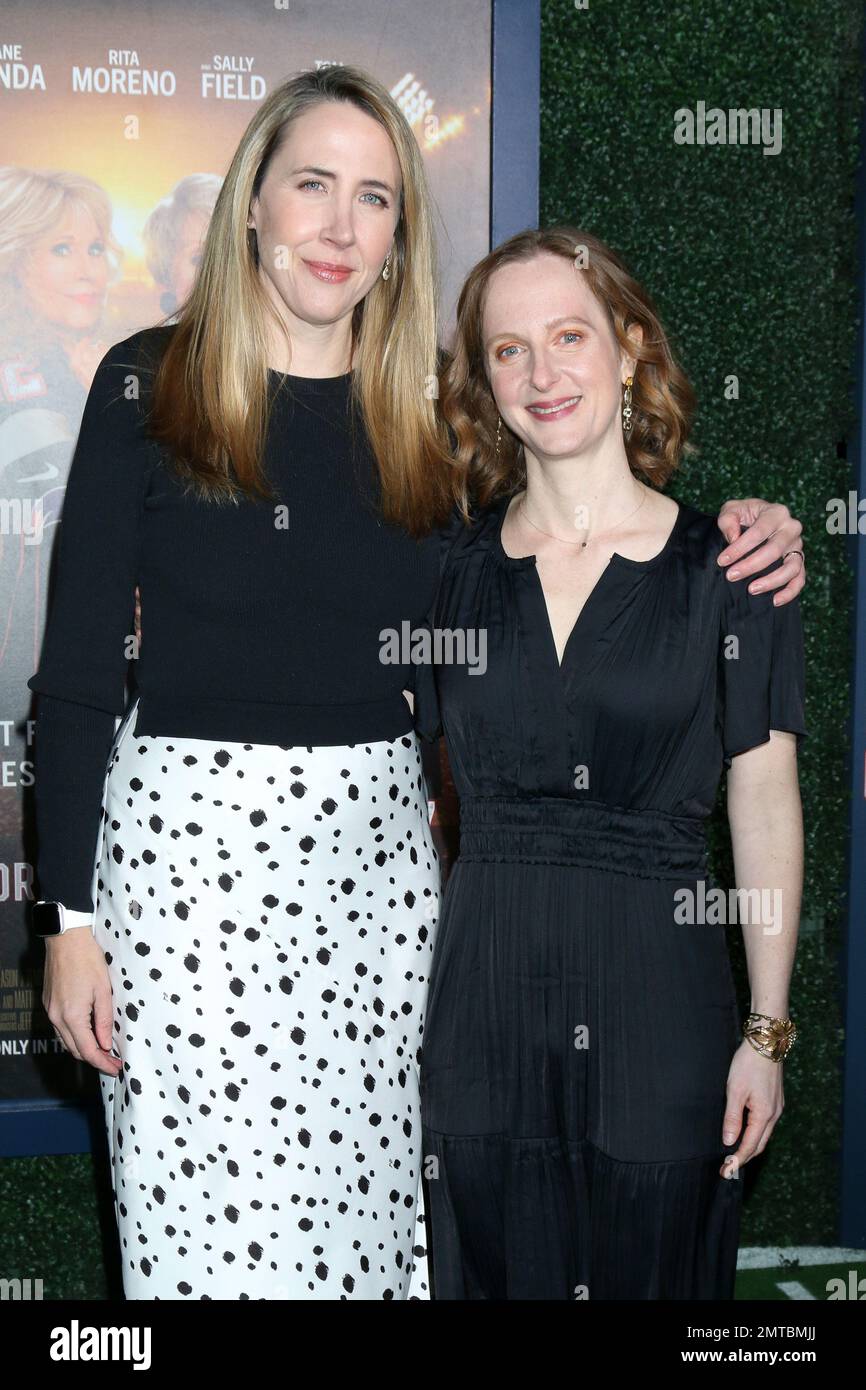 LOS ANGELES - JAN 31:  Sarah Haskins, Emily Halpern at the 80 for Brady Los Angeles Premiere at the Village Theater on January 31, 2023 in Westwood, CA Stock Photo