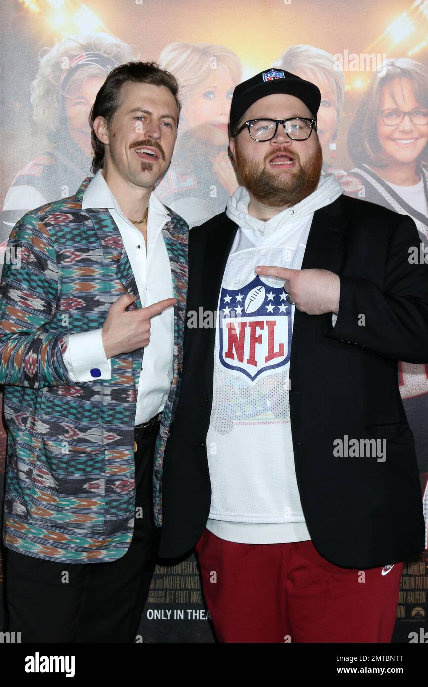 LOS ANGELES - JAN 31:  Alex Moffat, Paul Walter Hauser at 80 for Brady Los Angeles Premiere at the Village Theater on January 31, 2023 in Westwood, CA Stock Photo