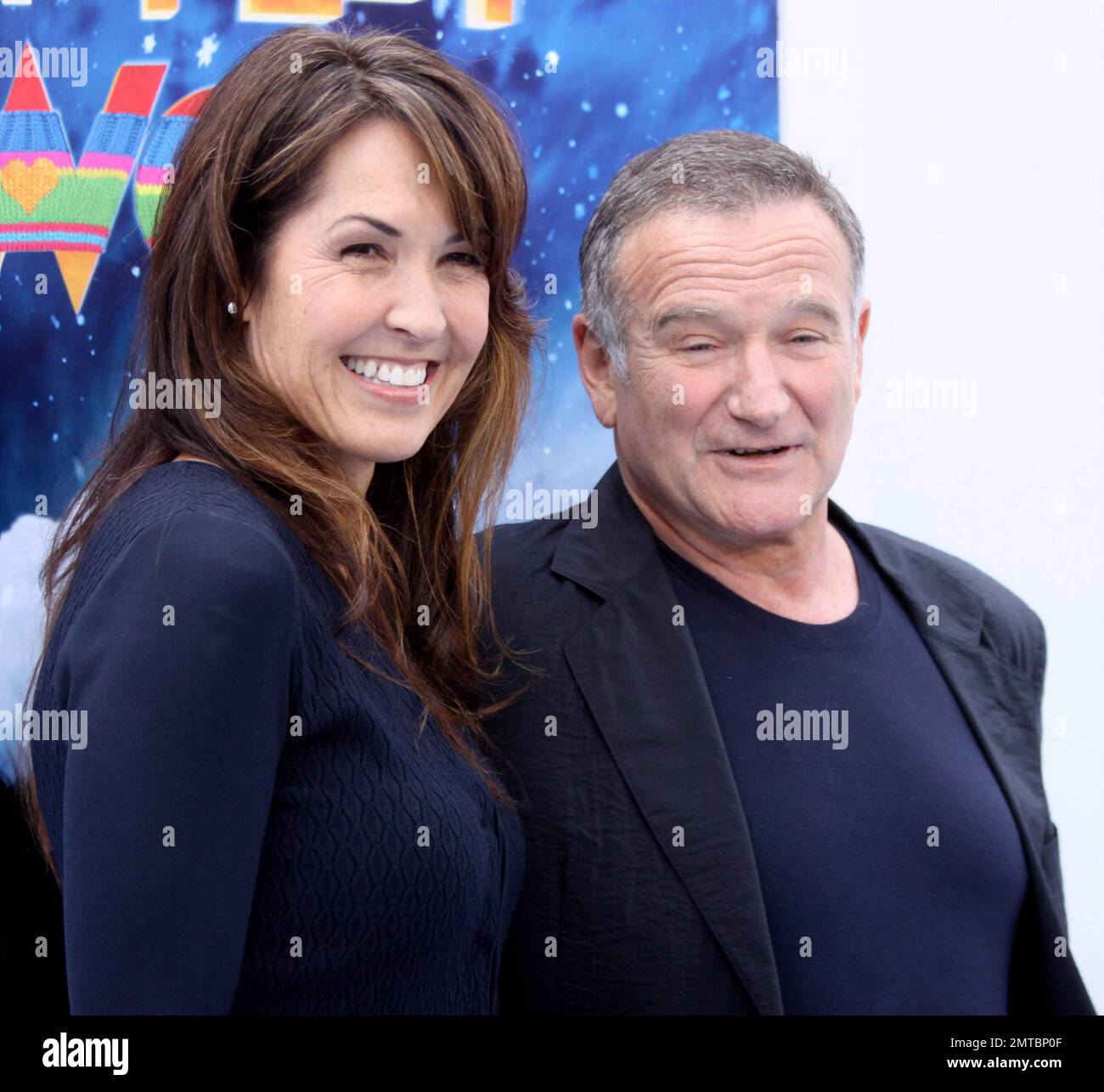 Actor Robin Williams with wife Susan Schneider at the Los Angeles
