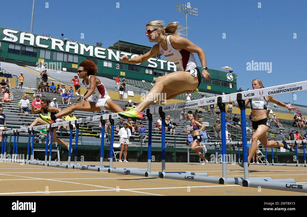 Taliyah Brooks, centerleft, and Payton Stumbaugh, centerright