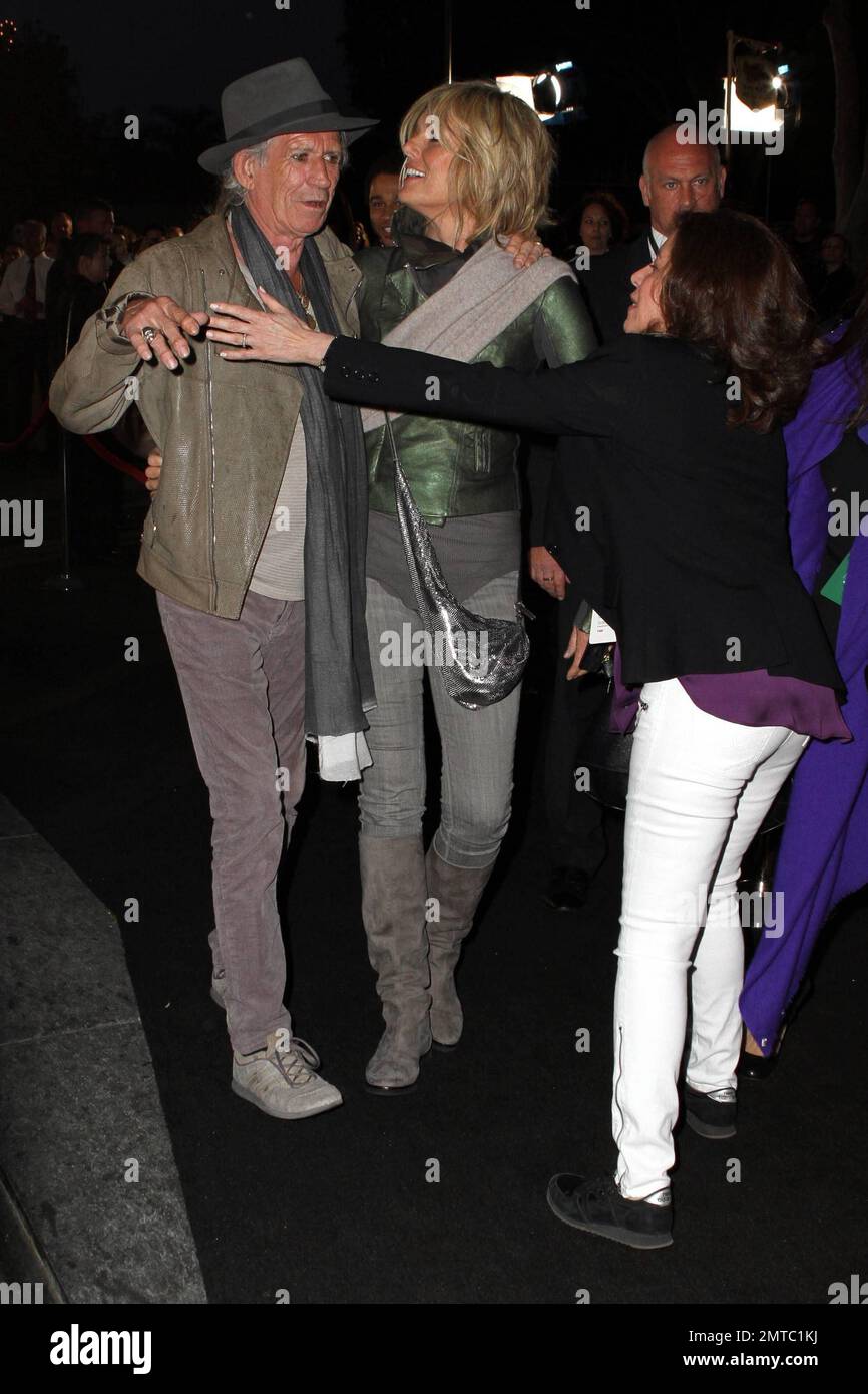 Keith Richards and wife Patti Hansen at the premiere of Pirates of the Caribbean: On Stranger Tides at Disneyland. Los Angeles, CA. 05/07/2011. Stock Photo