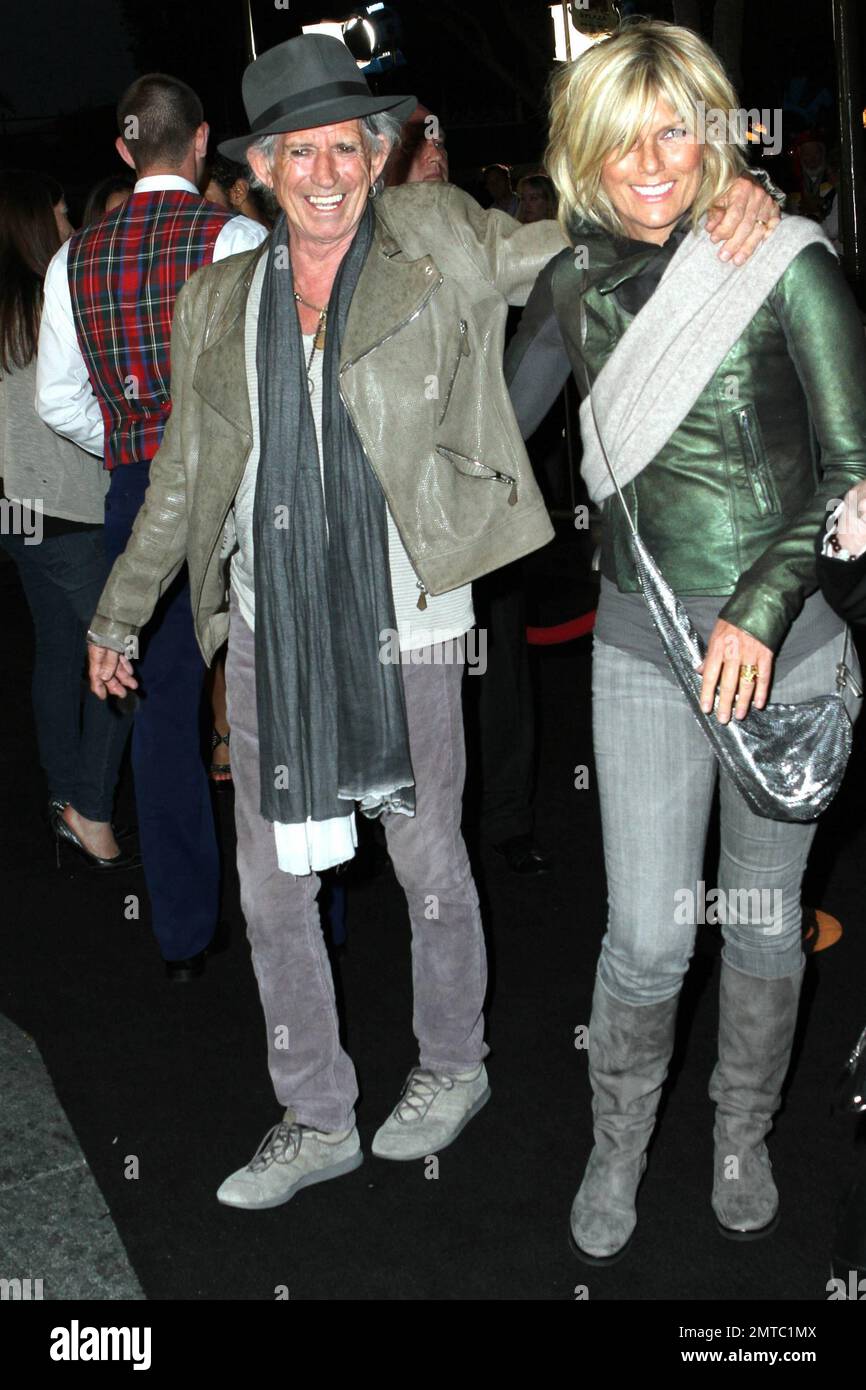 Keith Richards and wife Patti Hansen at the premiere of Pirates of the Caribbean: On Stranger Tides at Disneyland. Los Angeles, CA. 05/07/2011. Stock Photo