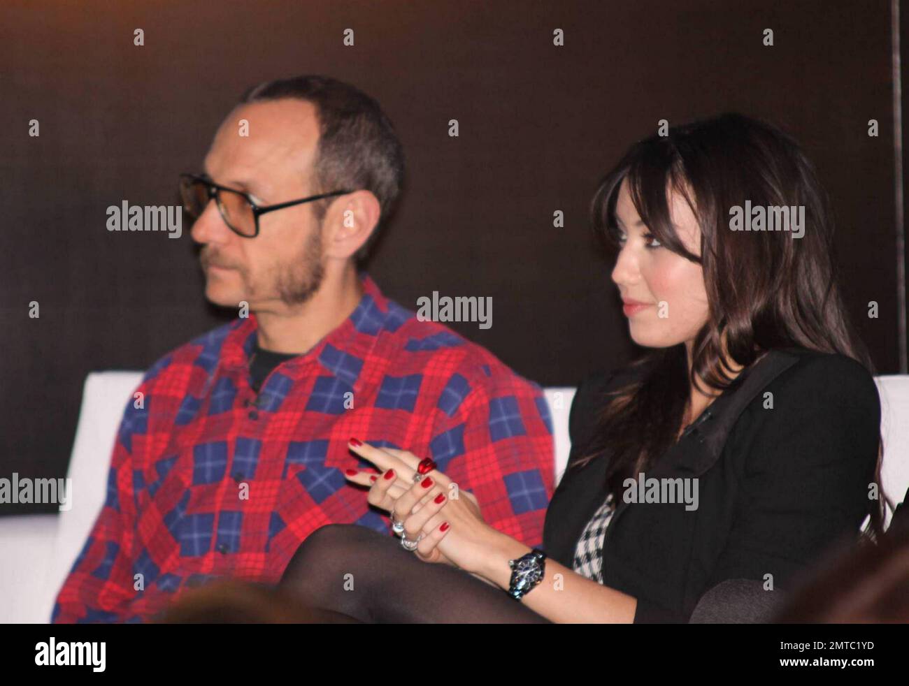 Terry Richardson and Daisy Lowe at the launch of the 2010 Pirelli