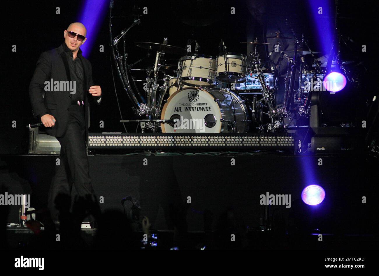 Miami Rapper Pitbull performs during the 