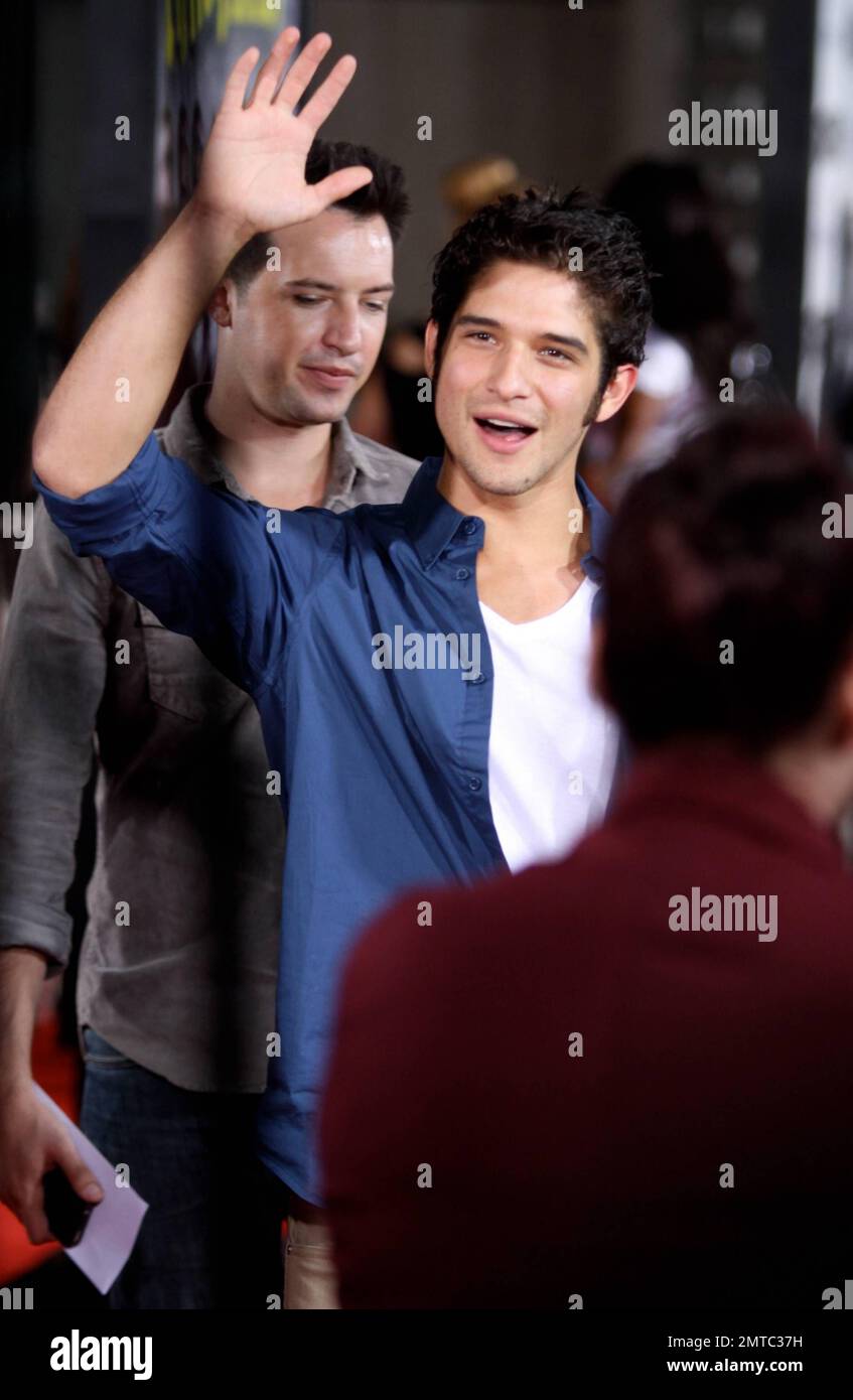 Actor Tyler Posey arriving at the premiere of 