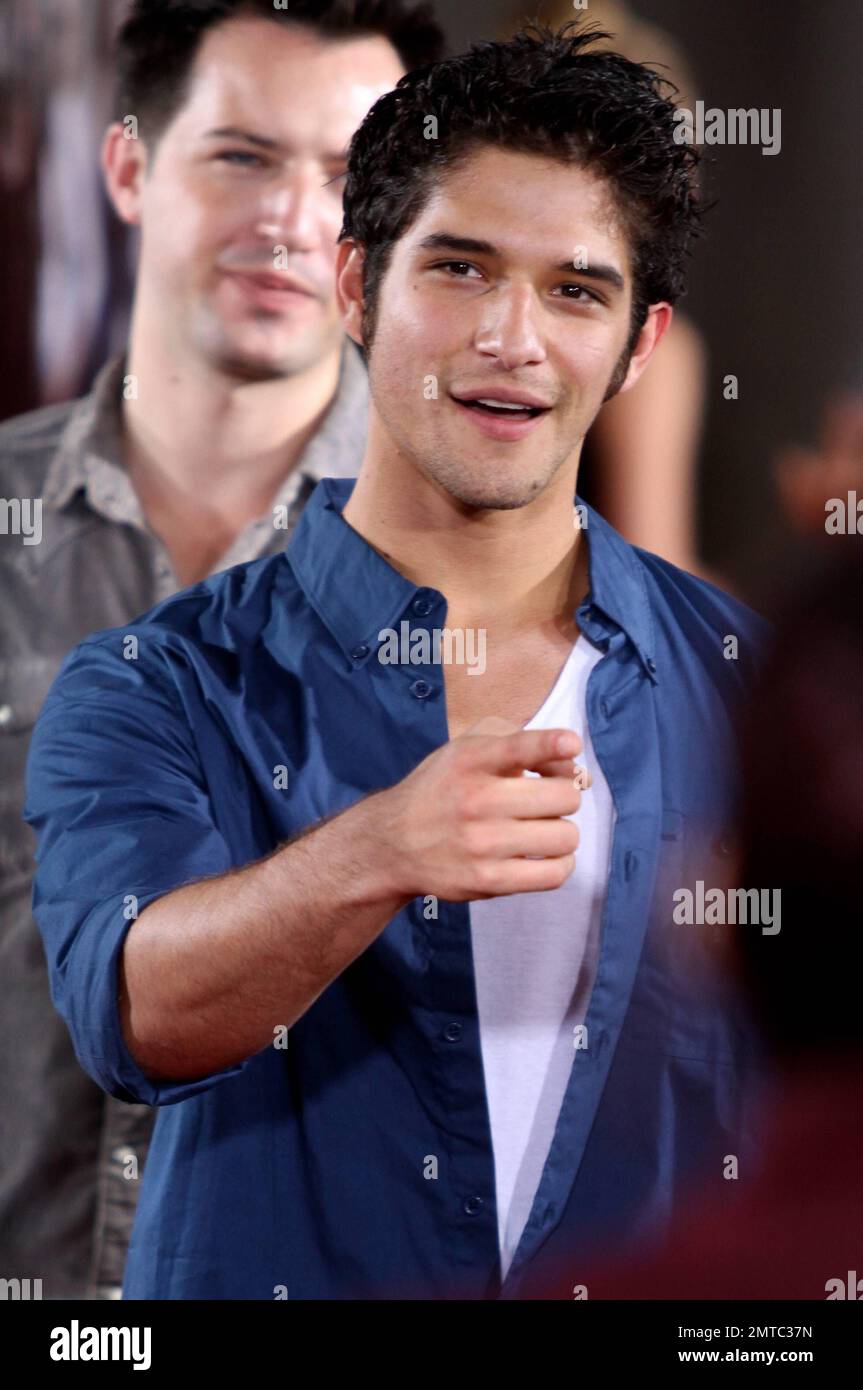 Actor Tyler Posey arriving at the premiere of 