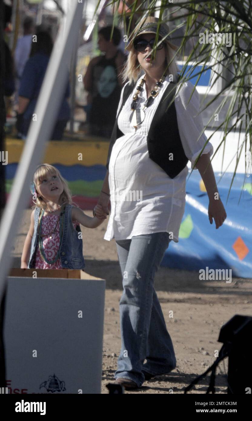 TV reality star Tori Spelling in her last trimester is seen at the