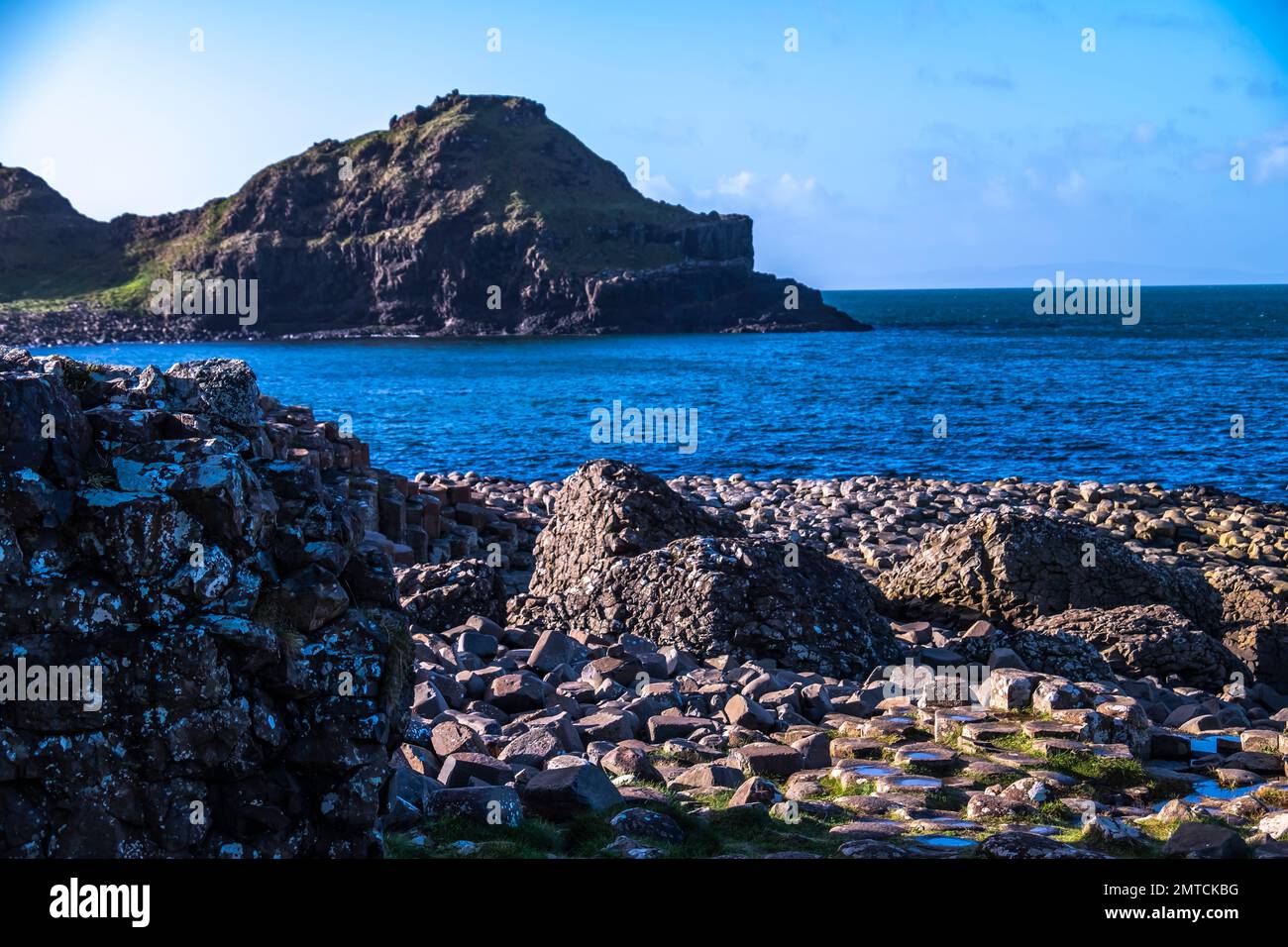 The Giant's Causeway by Bushmills in Northern Ireland, United Kingdom. Stock Photo