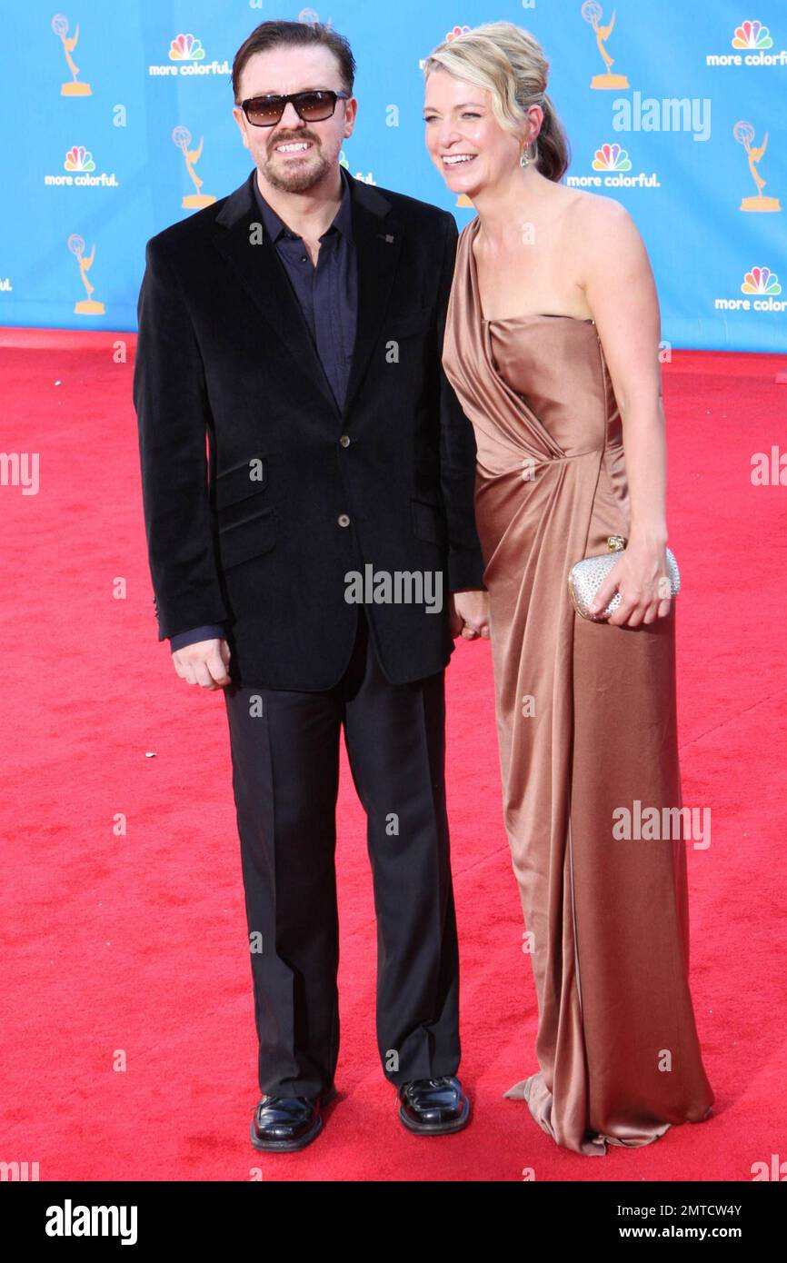 Ricky gervais girlfriend jane fallon hi-res stock photography and