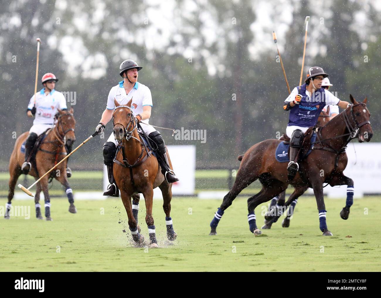 Prince Harry participates at the Sentebale Polo Cup presented by Royal