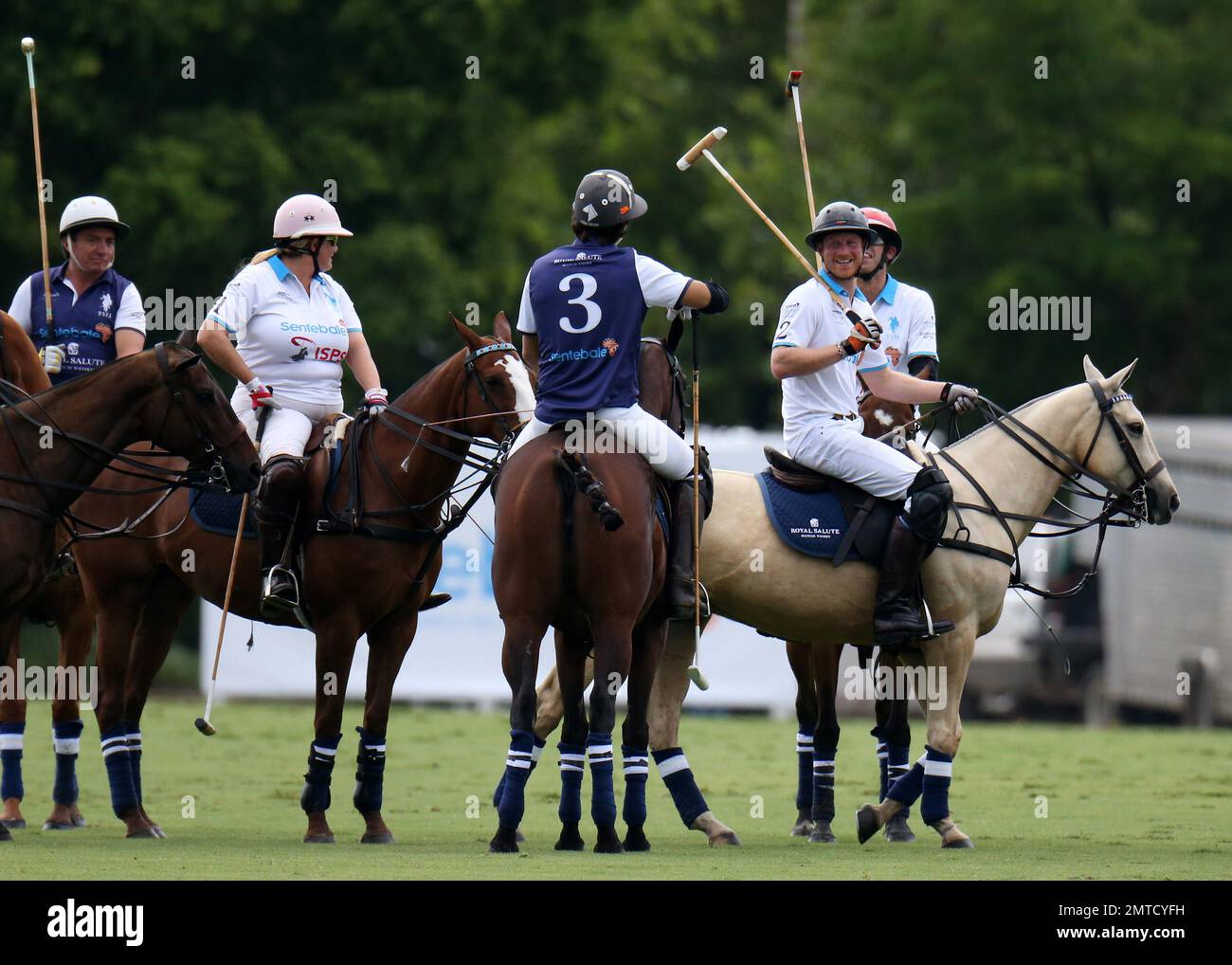 Prince Harry participates at the Sentebale Polo Cup presented by Royal