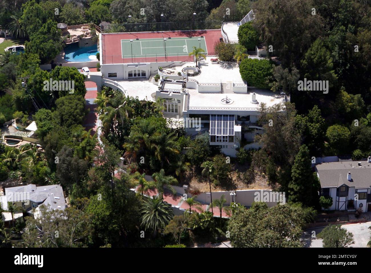 Aerial views of the $11.9 million 10-bedroom, 11-bathroom home Prince ...