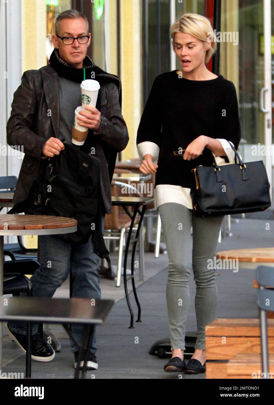 EXCLUSIVE!! Australian actress and model Rachael Taylor was spotted getting  some coffee with a male friend in West Hollywood. The 27 year old was seen  wearing a black tunic top with grey