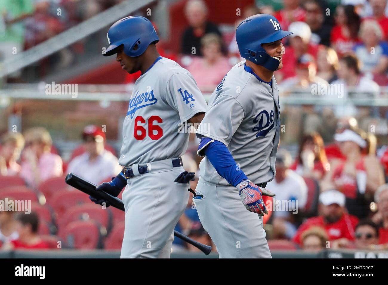 Cleveland, United States . 01st Sep, 2021. Atlanta Braves center fielder Joc  Pederson (22) smiles during an MLB regular season game against the Los  Angeles Dodgers, Wednesday, September 1, 2021, in Los Angeles. (Brandon  Sloter/Image of Sport