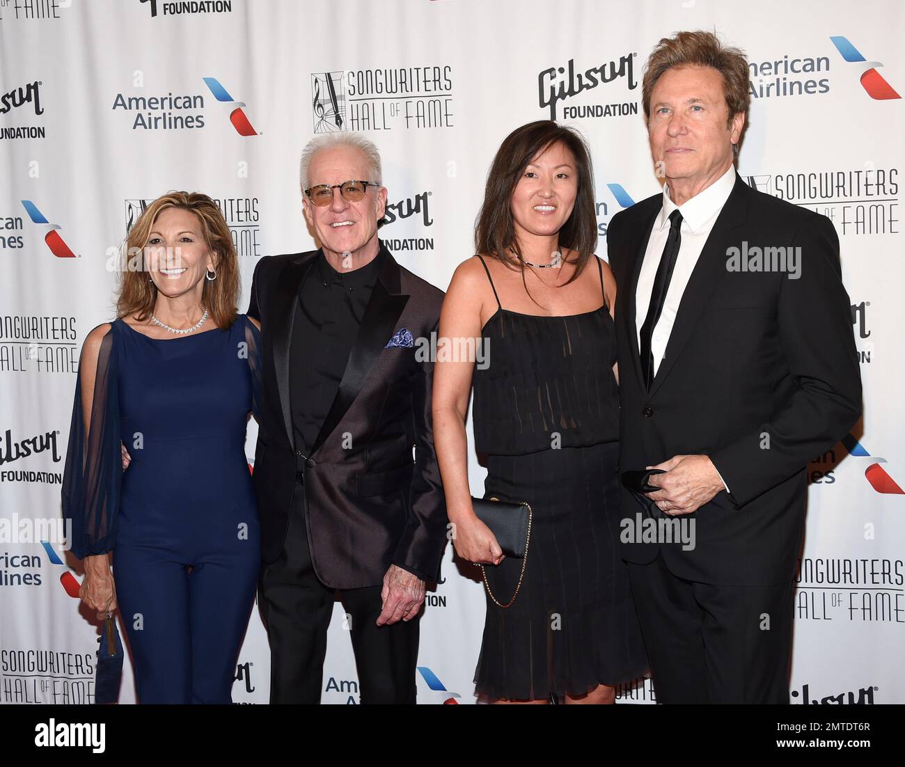 Inductee James Pankow of Chicago, second from left, Joy Kopko, Julie